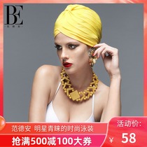 Van Dean swimming cap womens solid color comfortable non-Le head long and short hair ear protection fashion swimming cap