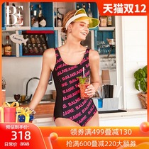 BE van der Ann 2021 New triangle one-piece swimsuit U-shaped back belly slim fashion sports competitive swimsuit