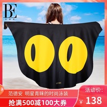 Van der An Meow Star Childrens beach quick-drying towel Hot spring bath towel Swimming sweat-absorbing towel Water-absorbing dry hair