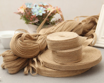 Linen strip diy handmade hemp rope flat hemp outdoor wedding creative glass bottle with natural jute strip
