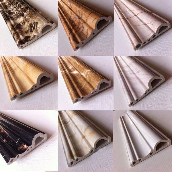 pvc Decorative Line Eurostyle Imitation Marble Door Pocket sideline TV Background Wall wallpaper pressed Border strip 6cm