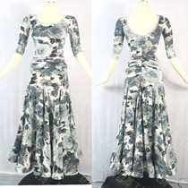Modern dance exercise dress adult female classical print Friendship Dance dress dance dress swing dress dress practice costume