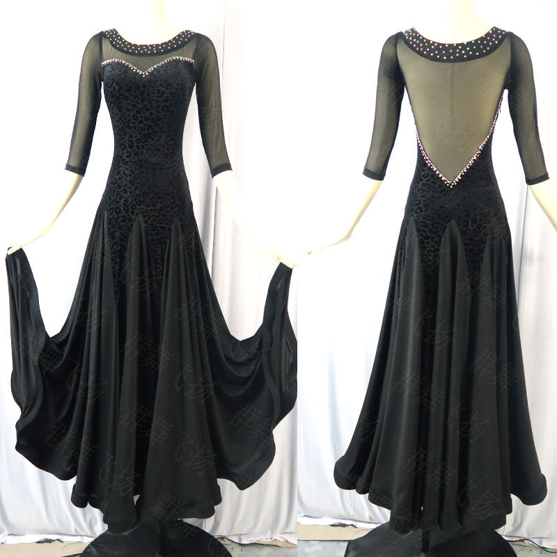 Morden Dance Exercises Foreign Dress New Adult Female Social Dance Suit National Mark Dance Performance Exercise Practice Suit