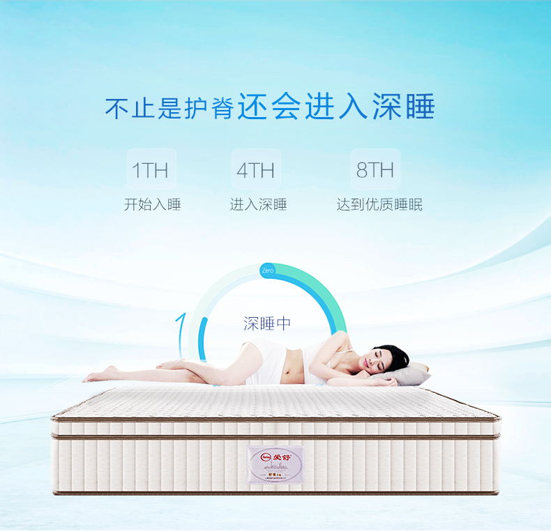 3d tình yêu Shu nệm xơ dừa nệm mat cứng Guards cao bảo vệ lưng dưới Simmons nệm lò xo 1.51.8 mét - Nệm giá nệm kymdan