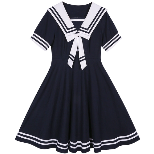 Военно-морское платье, юбка, военно-морская японская летняя одежда для школьников, для средней школы