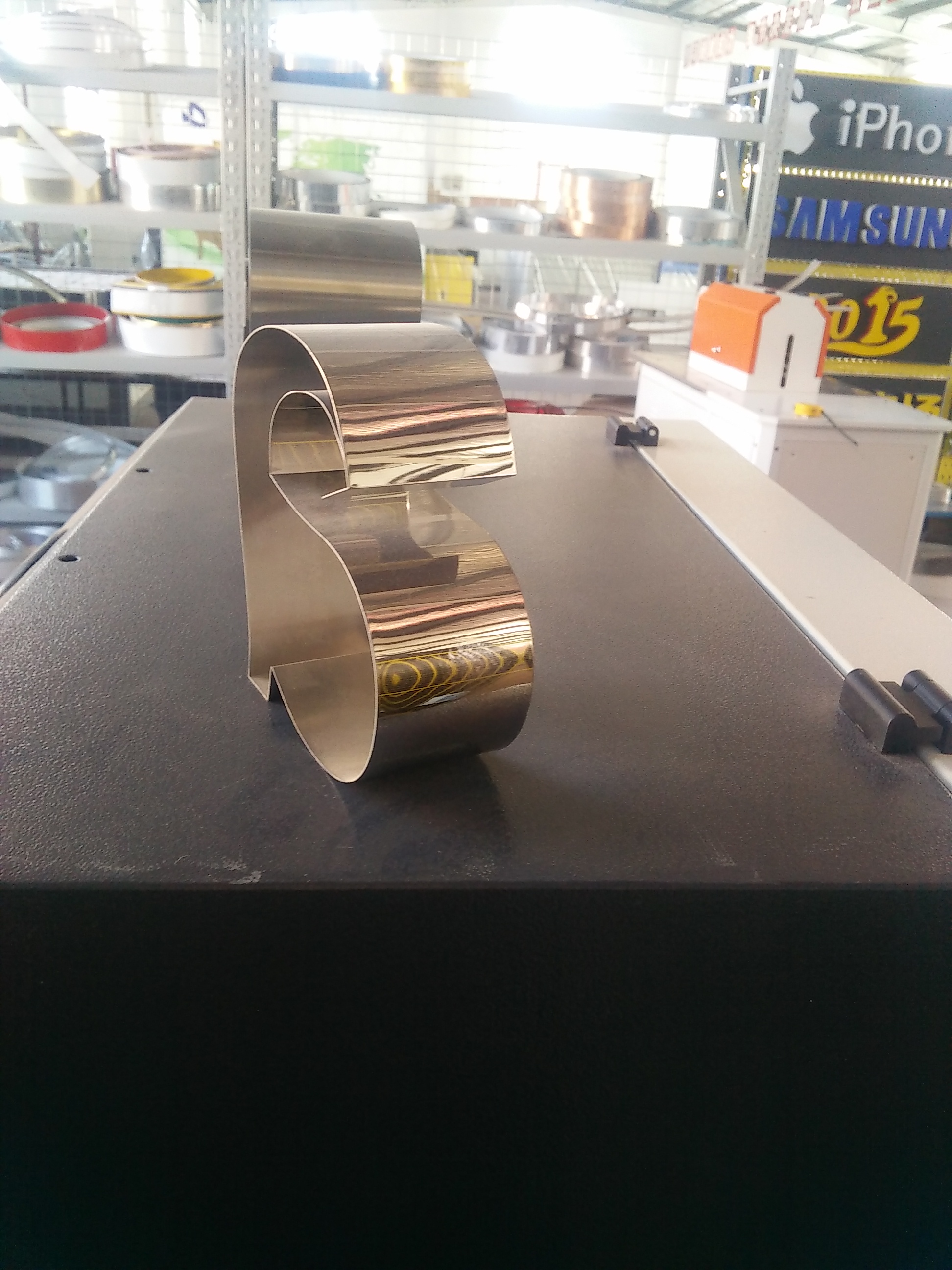 8cm imitation stainless steel mirror silver bright silver metal luminous character aluminium sideband with aluminium side strip surround-edge material