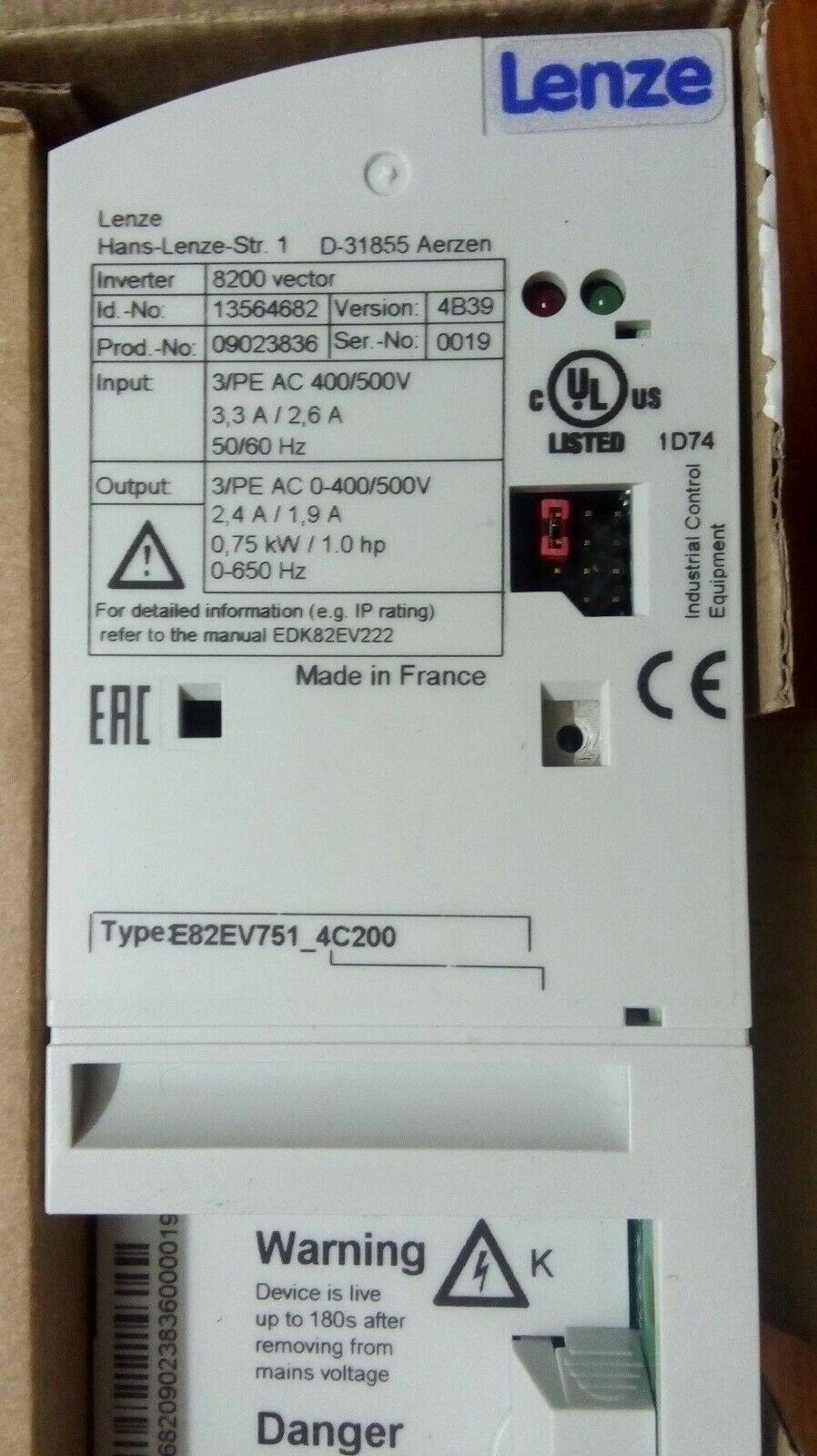 German Lenze inverter E82EV303K4B201