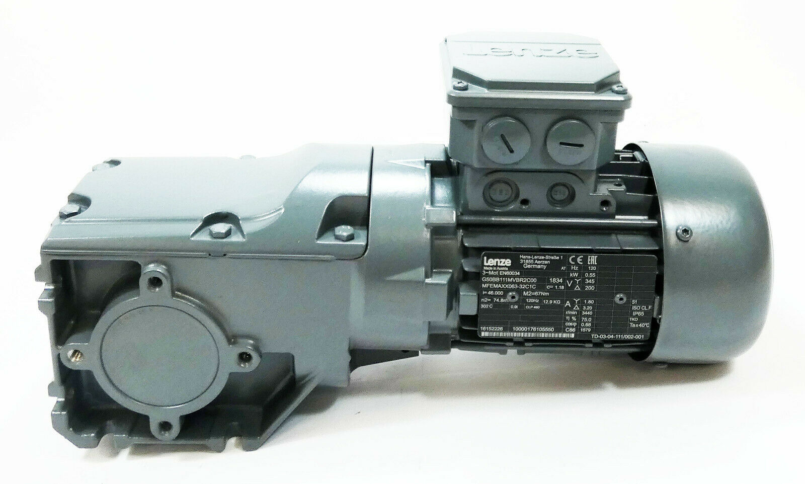 Lenze Gear Motor GKR04-2E VBR 063C32