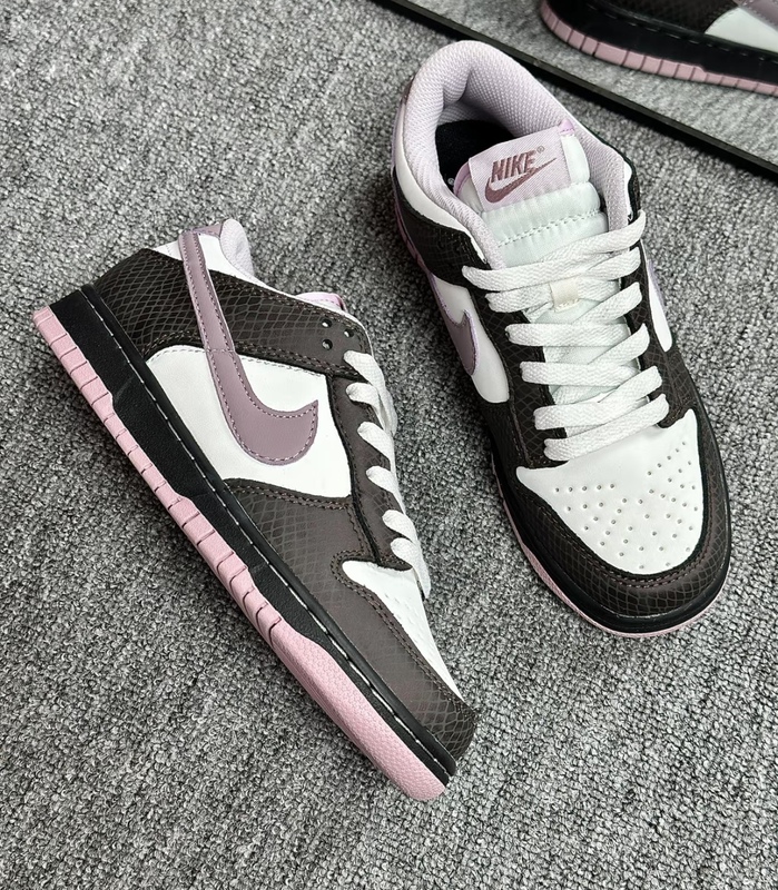 Nike Dunk Low Snake Print White Pink Brown Low-Top Retro Casual Sneakers Hv6932-299 Nike Dunk Low Snake Print White Pink Brown Low-Top Retro Casual Sneakers Hv6932-299