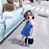 Girls Summer Dresses Female Baby Camisole Skirt Childrens beach Seaside holiday skirt Baby skirt Summer tide
