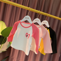 Pure cotton baby girl long sleeve T-shirt baby clothes Childrens clothing Childrens girls autumn new T-shirt childrens top autumn