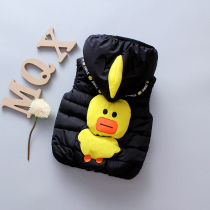 Childrens clothing Female childrens autumn and winter clothes Boy vest Baby Baby waistcoat Cotton girl vest Pony clip autumn and winter wear