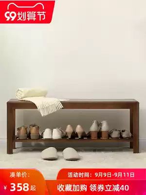 Solid wood shoe-changing stool shoe cabinet home door shoe stool long stool entering bed end stool wearing shoe stool shoe rack can sit in living room