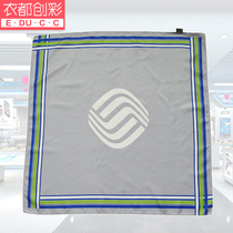 2019 New China Mobile overalls female salesmen silk scarves mobile company tooling scarves ladies square scarves