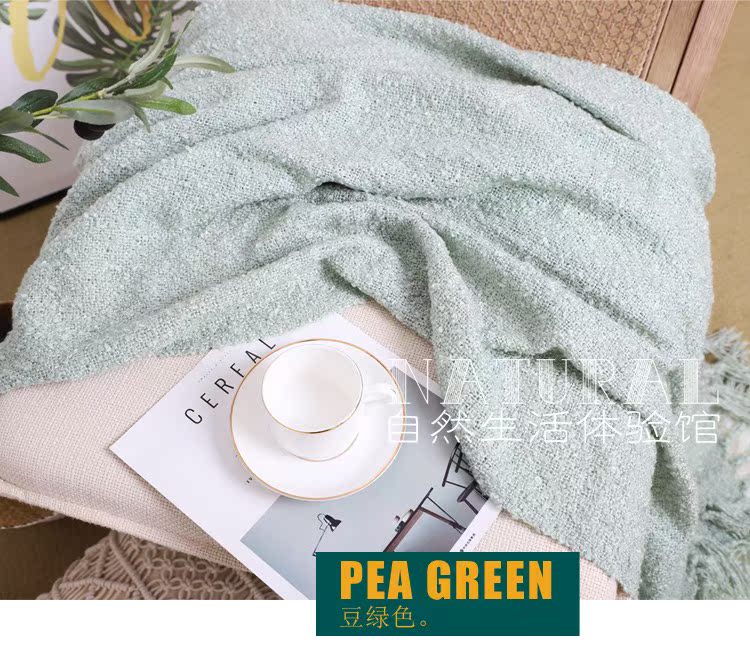 Bắc Âu rắn màu đan giản dị sofa chăn khăn choàng chăn và bữa ăn sáng mô hình phòng trang trí chăn chăn khăn điều hòa không khí chăn - Ném / Chăn chăn lông cừu chữ vạn