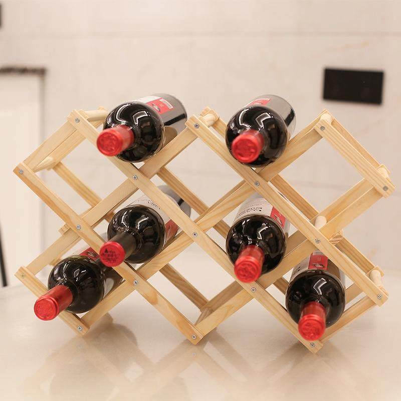 Solid wood wine rack, home wine cabinet, simple and installation-free ...