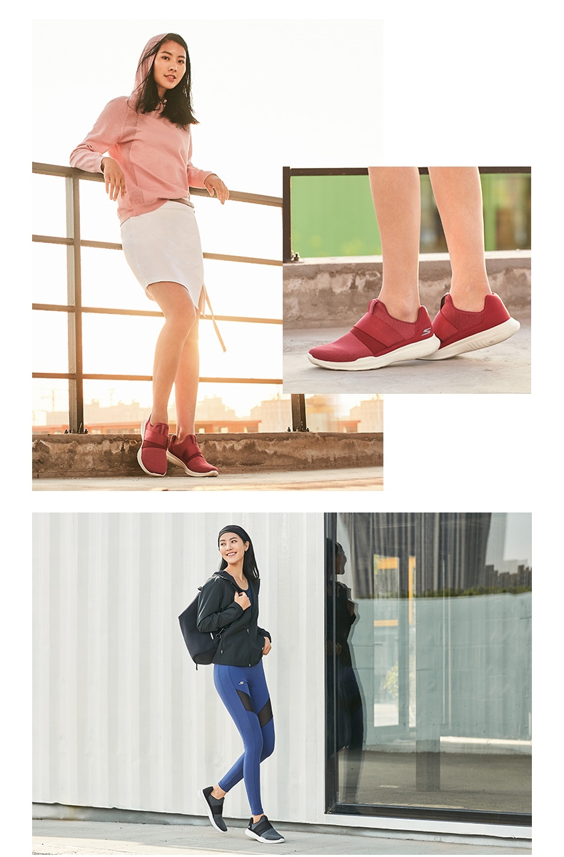 Skechers Giày Skechers thời trang mới giày chạy bộ một đôi giày lười 1515 giày thể thao nữ trắng