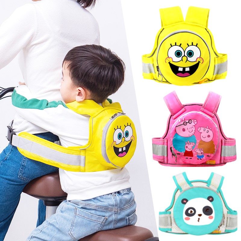 Electric motor Car children Safe holding baby bag riding electric car Baby anti-fall theorizer with a child seat strap