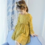 Váy hoa dài tay cho bé gái 2019 Mới xuân hè Thu Đông Boy Hàn Quốc Áo dài trẻ em ngoại quốc váy trẻ em hàn quốc