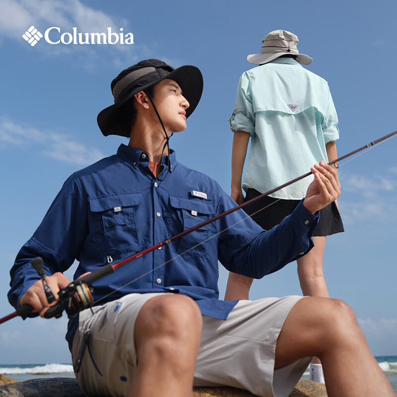 Columbia Fishing Series Men's Spring/Summer Upf50 Sun Protection Uv Protection Shirt Fj7048