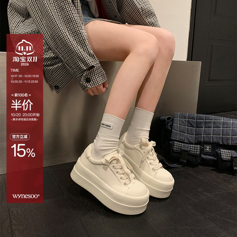 Uncle Wen's White Toast ~ Big Head White Sneakers for Women 2026 Thick-Soled Height-Increasing Breathable Sports Casual Sneakers for Women Uncle Wen's White Toast ~ Big Head White Sneakers for Women 2026 Thick-Soled Height-Increasing Breathable Sports Casual Sneakers for Women