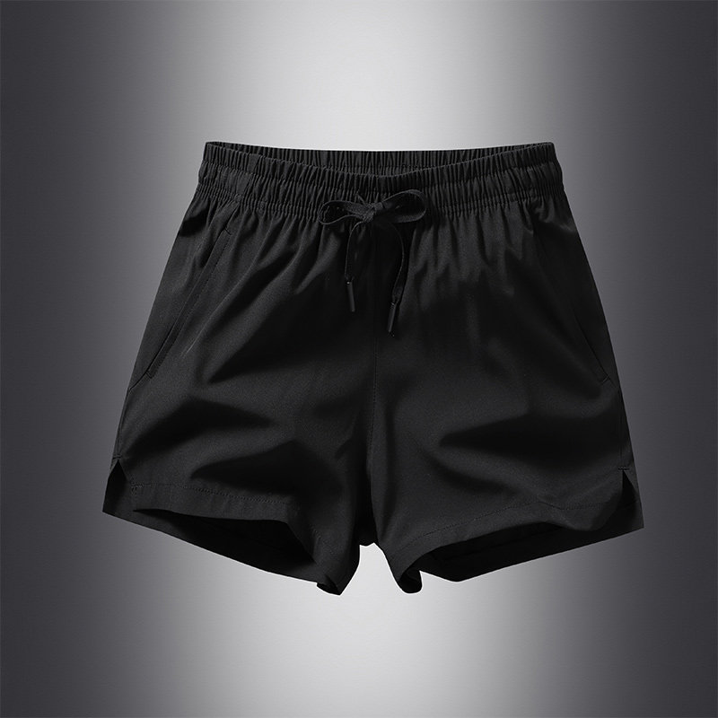 Американские спортивные шорты мужские быстросохнущие из ледяного шелка летние тонкие свободные шорты для бега, баскетбола, фитнеса, повседневные брюки с тремя точками