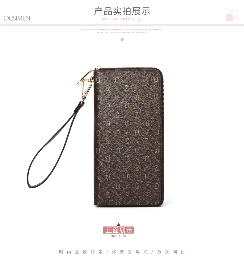 Ou Siman Bà Wallet 2018 Mới Zipper mới Dung lượng lớn Ly hợp cá tính 2019 Ví nam Tide nữ - Ví tiền ví nam lv