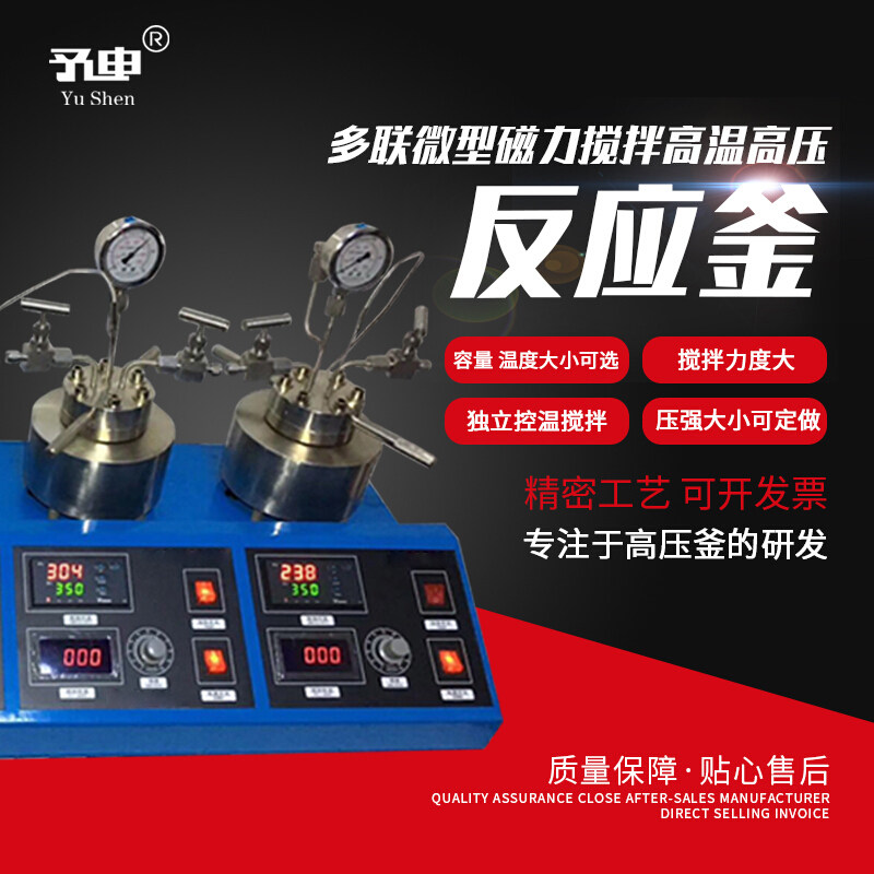 多联高温高压反应釜/双联并联一体高压釜/数显控温防爆高压反应釜