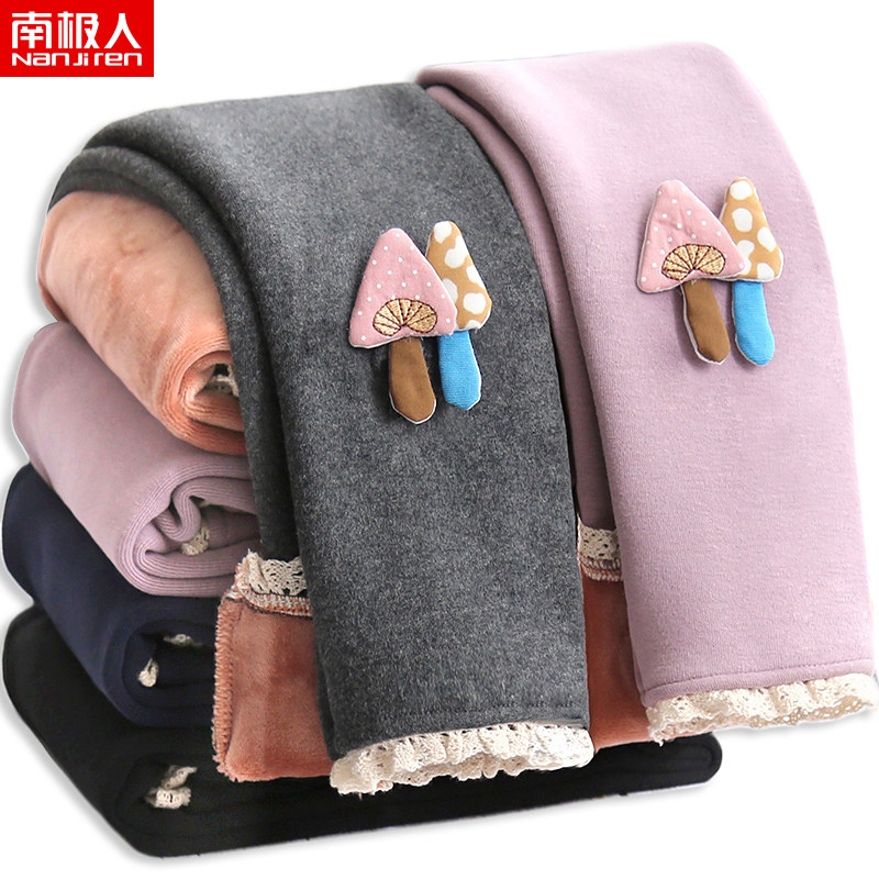 Child Clothing Girl Gansuede Inner Lap Pants Outside Wearing Children Warm Long Pants Autumn Winter Dress New Foreign Send Baby Casual Pants