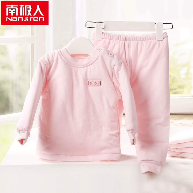 Antarctians thicken autumn and winter children dressed pure cotton baby warm underwear package children newborn baby clothes clamps