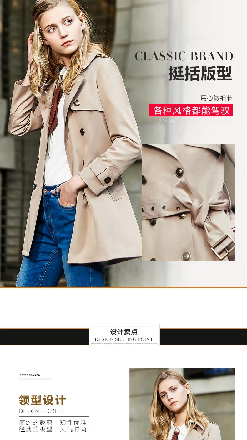 Trench pour femme en Polyester en Polyester - Ref 3226019 Image 8