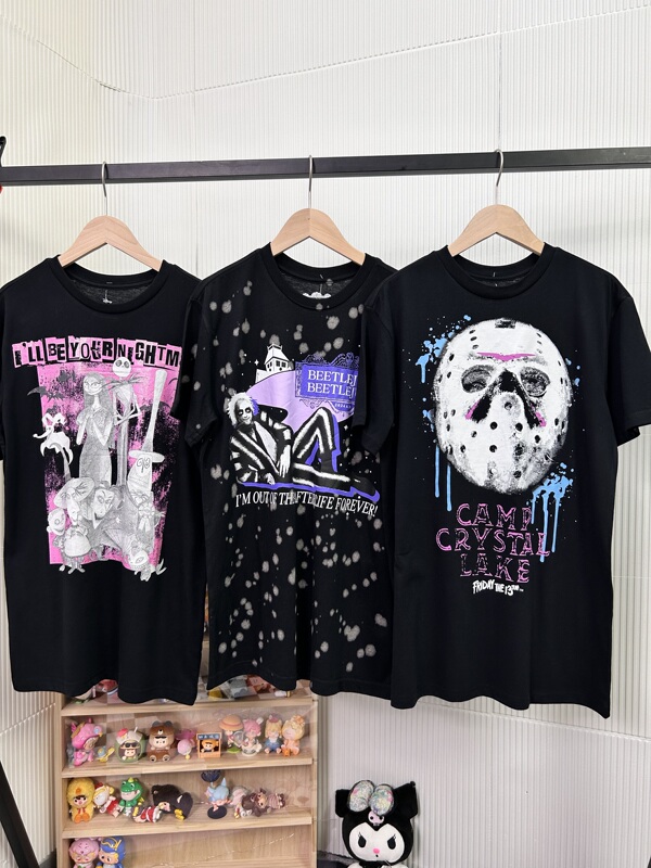 American Style Fifth Sun Dark Series Unisex Top T-Shirt Short Sleeve Beetlejuice Jack Bride Horror Mask