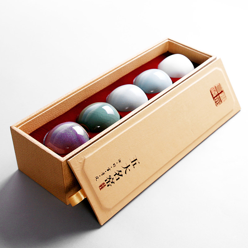 Handmade ceramic Ru kiln tea cup tea set tea cup colorful not pouring cup master cup personal cup single cup tea bowl - Taobao