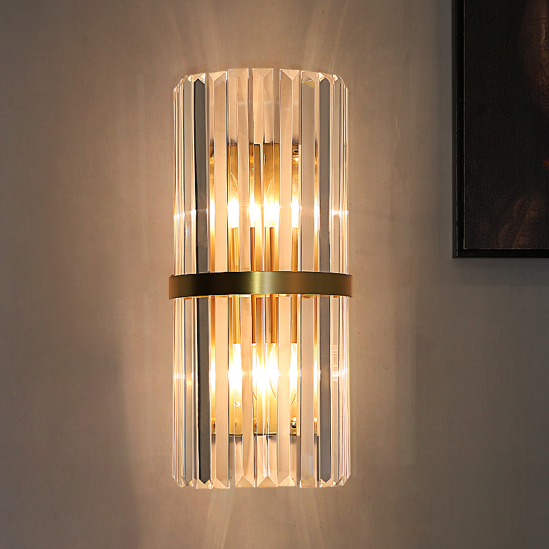 Light extravagant minimalist post modern TV background wall crystal wall lamp creative living room Bedroom headboard Stairs Wall Lamp