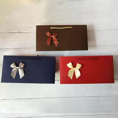 Scarf small gift paper bag bow gift box bag Korean version of Gift Bag tote bag custom-made logo