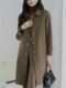 High-End Double-Sided Cashmere Coat for Women, Mid-Length, 2025 New Autumn and Winter Camel-Colored Doll Collar Woolen Coat for Women