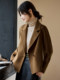 High-End Double-Sided Cashmere Coat for Women, Short Style for Petite Figures, 2025 Autumn New Loose and Fashionable Double-Sided Woolen Coat