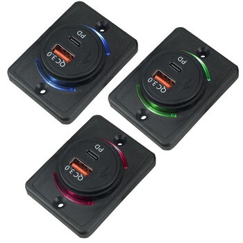 Car modification and installation of car charger usb rear fast charging port 12v-24v universal rv passenger car