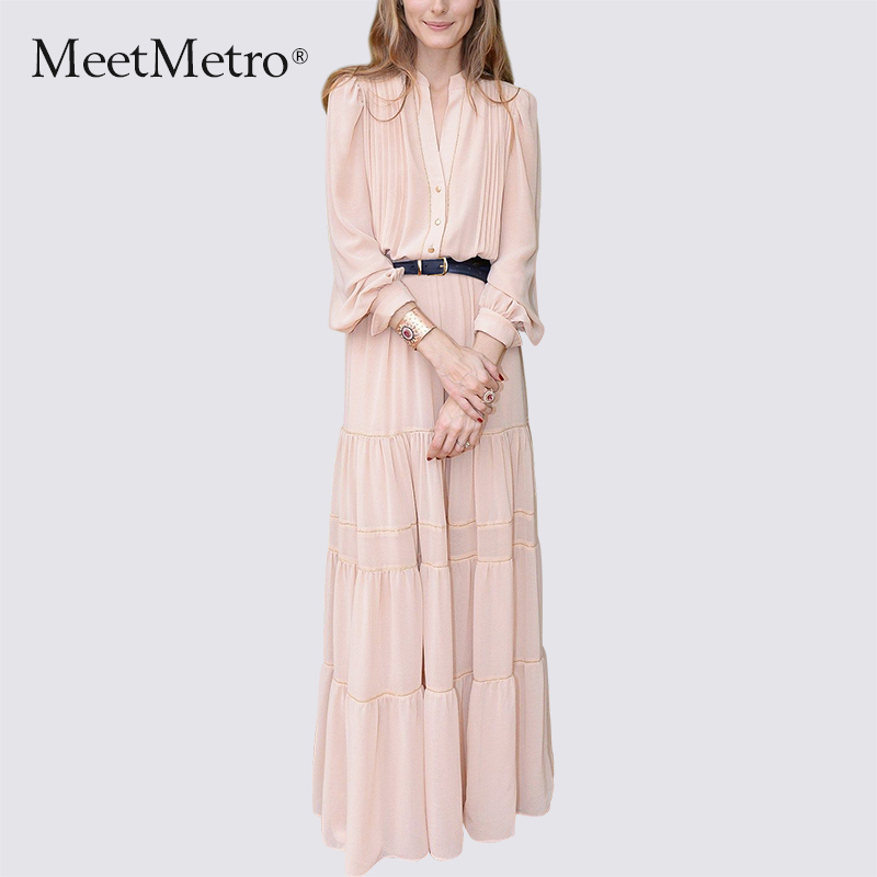Meetmetro Mayil Pink Fairy Dress Women's 2026 Spring and Summer New Style French Style Dress Long Skirt