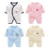 Quần áo trẻ em áo dài tay nữ cotton mùa thu sơ sinh