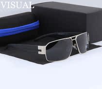 Square frame stainless steel non-deformed Polarized Sunglasses for Men Strengthen lenses protect vision Polarized sunglasses