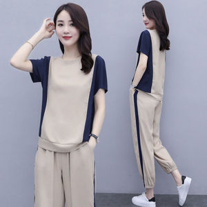 夏季新款韩范显瘦装减龄时尚夏天两件套