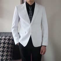 Korean version slim handsome small suit men two buckles white wedding Wu Yifan with the same casual blazer men