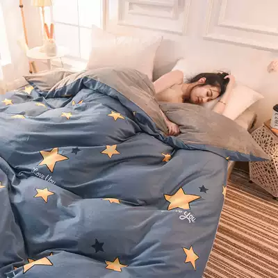 A pure cotton B face Crystal velvet cotton quilt cover single piece 2 2x2 4 double 220x240 quilt cover winter thick warm