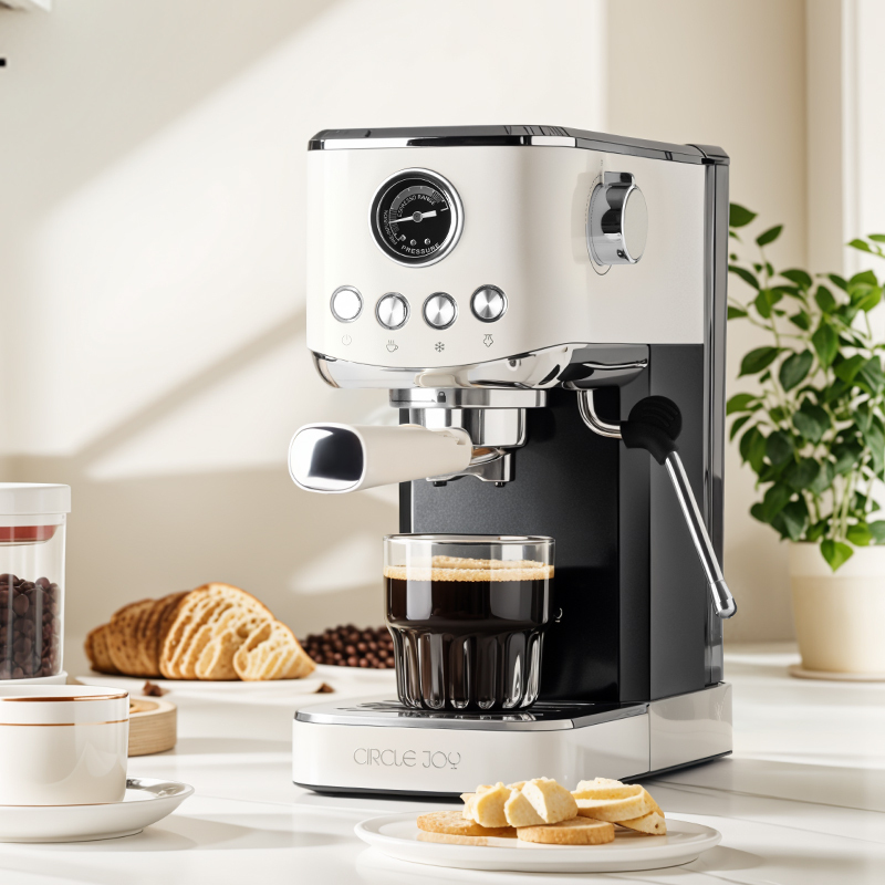 Circle Joy High-End Hot and Cold Dual-Extraction Semi-Automatic Coffee Machine Espresso Small Coffee Maker