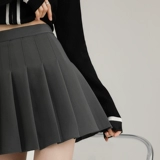 Приталенная осенняя юбка в складку, пиджак классического кроя, мини-юбка, плиссированная юбка, высокая талия, подходит для подростков, А-силуэт