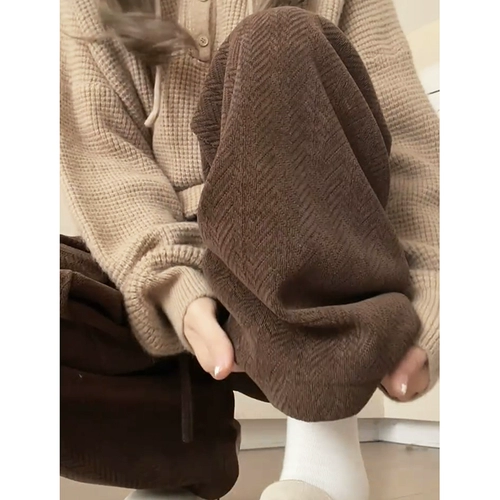 Демисезонные штаны, утепленные цветные трикотажные леггинсы для отдыха, высокая талия