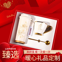 Customized advertising cup coffee cup exquisite set British mug gift box birthday gift for friend souvenir