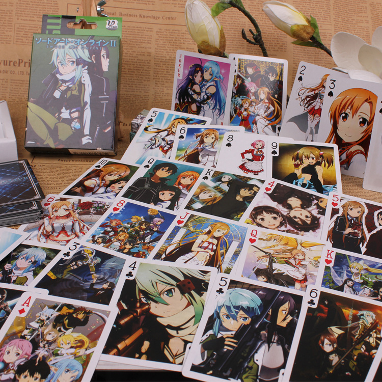 Anime Poker Phim hoạt hình di động Tokyo Naruto Hẹn hò với tên của bạn Nhân dân trung học hình sticker dễ thương
