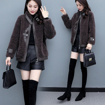 Sheep-cut coat womens short coat womens tide fur one lamb hair thickening 2020 new Haining fur